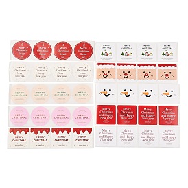 Christmas Theme Paper Self-Adhesive Stickers, for Presents Decoration