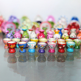 Mini Porcelain Goblet, for Dollhouse Accessories, Pretending Prop Decorations