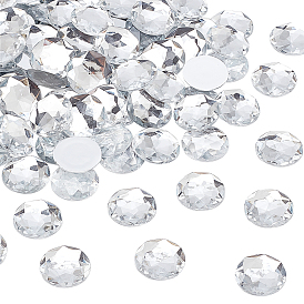 200 шт. Кабошоны из смолы, граненые, полукруглый