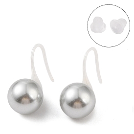 Hypoallergenic Bioceramics Zirconia Ceramic Dnagle Earrings, with Shell, No Fading and Nickel Free, Round