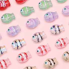 Handmade Lampwork Beads, Hand Drawn Beads, Fish