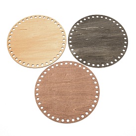 Плоское круглое деревянное дно корзины, основание корзины крючком, для вязания и домашнего декора