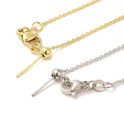 Латунные цепочки с цепочкой из кабеля, регулируемые слайдеры, ожерелья