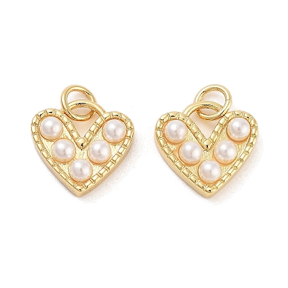 Стойка покрытие латунь абс перламутровые подвески, с целью перехода в кольце, долговечный, без свинца и без кадмия, сердце