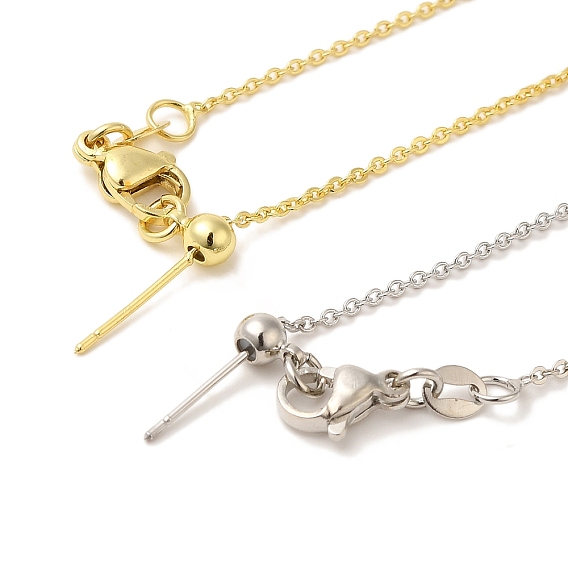 Латунные цепочки с цепочкой из кабеля, регулируемые слайдеры, ожерелья