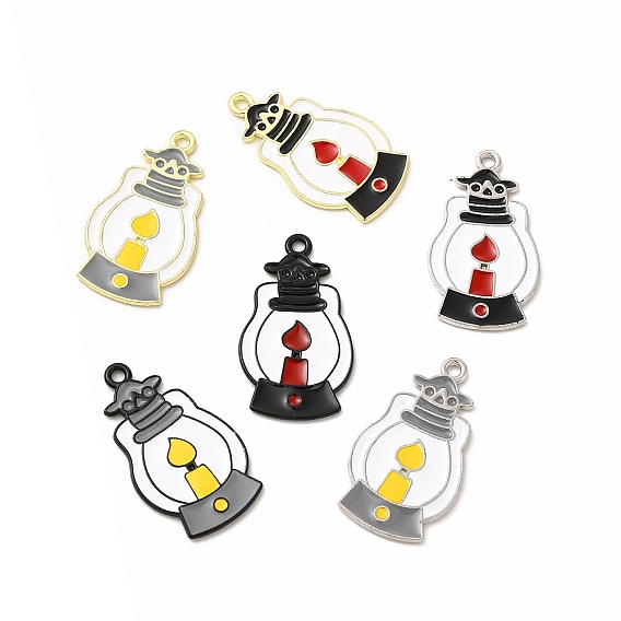 Стойки обшивки сплава эмали подвески, без кадмия, без никеля и без свинца, Хэллоуин тема, шарм парафиновой лампы