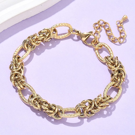 304 браслеты из нержавеющей стали с овальными звеньями для женщин