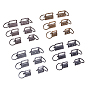 Electroplate Iron Split Key Rings, Keychain Clasp Findings, with Ribbon Ends
