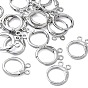 SHEGRACE Brass Leverback Earring Findings, Cadmium Free & Nickel Free & Lead Free, with 2 Loops