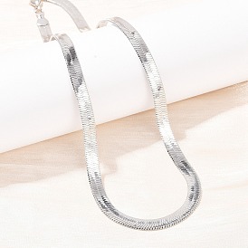 6мм 201 плоские ожерелья из нержавеющей стали в виде змейки для женщин и мужчин, не тускнеет