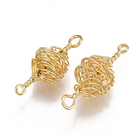 Brass Links/Connectors, Round, Nickel Free