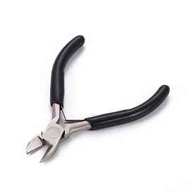 Carbon Steel Jewelry Pliers, Side Cutting Pliers, Side Cutter, Ferronickel, with Plastic Handle