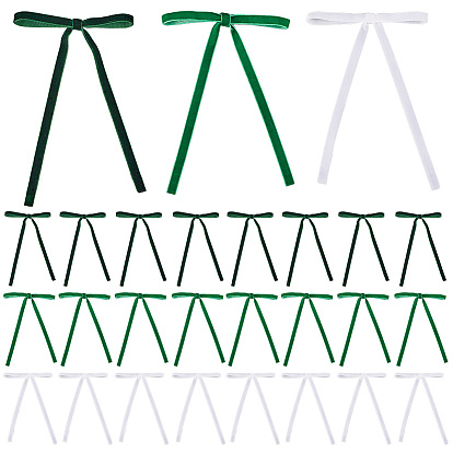 30шт. 3 цвета бархатный бант, с проволочными стяжками, для поделок подарочная упаковка свадебные конфеты украшение партии