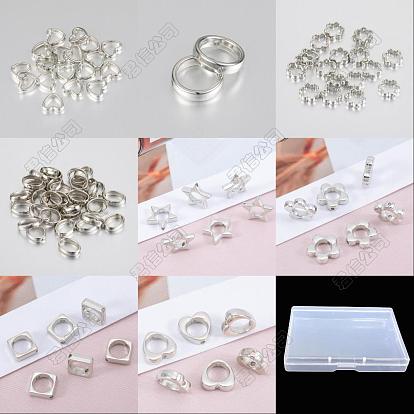 160Pcs 8 Styles 2-Hole CCB Plastic Beads Frame