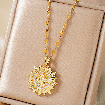 Элегантные подвески в стиле хип-хоп с латунным паве из прозрачных кубических цирконий для повседневного ношения