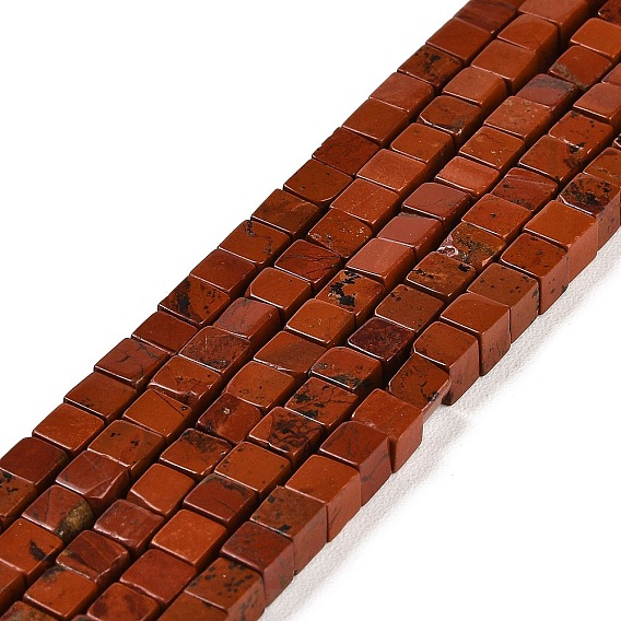 Натуральные красные яшмы бусы пряди, кубические