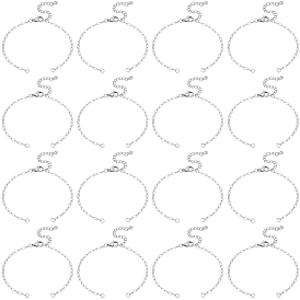 16 Stück 2.5 mm 304 Edelstahl-Büroklammer-Kettenarmbandherstellung, läuft nicht an