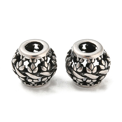 316 Surgical Stainless Steel  Beads, Barrel