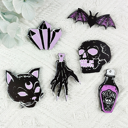 Halloween Themed Printed Acrylic Pendants