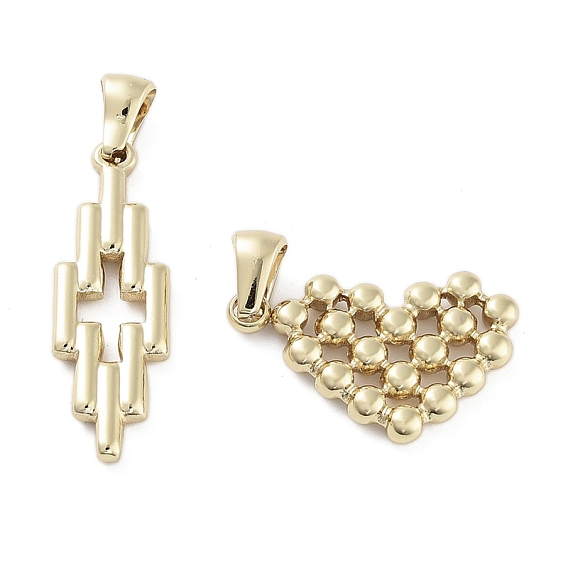 304 подвески из нержавеющей стали, золотые, крест и сердечко-оберег