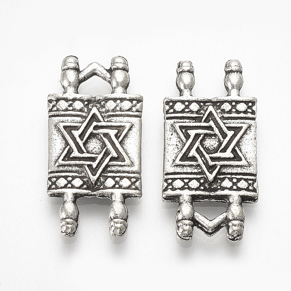 Tibetan Style Alloy Pendants, Rectangle, Lead Free & Cadmium Free