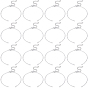 16 pièces 2.5 mm 304 fabrication de bracelets en chaîne trombone en acier inoxydable, anti-ternissement