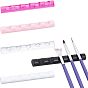 5pcs 5 couleurs 5 grilles support de stylo pinceau nail art en plastique, manucure ongles pinceau porte-maquillage, rectangle