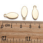 Oval Ion Plating(IP) 304 Stainless Steel Stamping Blank Tag Pendants, 16x7x1mm, Hole: 1.5mm
