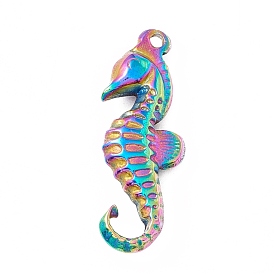 Ion Plating(IP) 304 Stainless Steel Pendants, Sea Horse