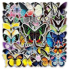 Butterfly Waterproof Self Adhesive Paper Stickers, for Suitcase, Skateboard, Refrigerator, Helmet, Mobile Phone Shell