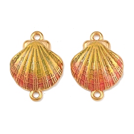 304 подвески-соединители в форме эмалированной оболочки из нержавеющей стали, реальный 18 k позолоченный, ионное покрытие (ip)