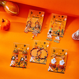 Болтаться серьги сплава эмали, со стразами, золотые