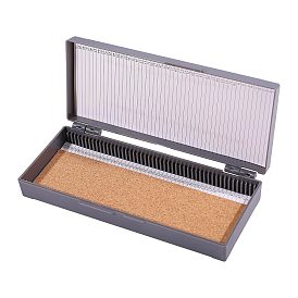 Пластиковые коробки для хранения микроскопных предметных стекол из АБС-пластика, с пробковым ковриком, прямоугольные