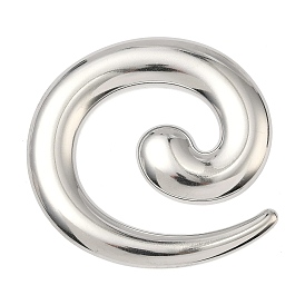 304 Stainless Steel Big Pendants, Swirl Charm