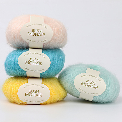 Nine-color bird mohair handmade diy crochet baby line fine wool group scarf hat sweater line