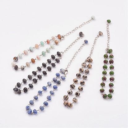 Beads cheville, avec fermoirs en laiton, platine