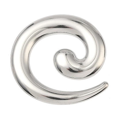 304 Stainless Steel Big Pendants, Swirl Charm
