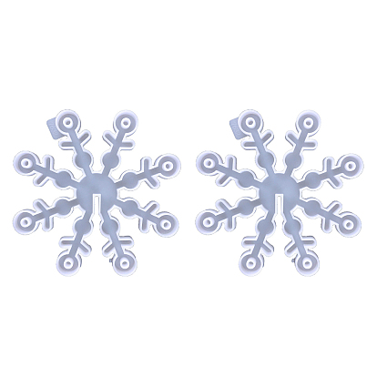 DIY Christmas Snowflake Display Decoration Silicone Molds, Resin Casting Molds, for UV Resin, Epoxy Resin Craft Making
