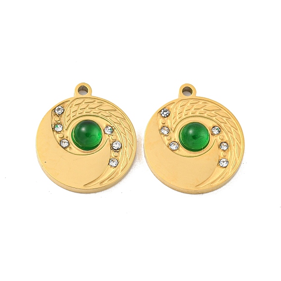 Ионное покрытие (ip) 304 подвески из нержавеющей стали, хрустальный хрусталь и стекло, процесс резки коррозии, плоско-круглые