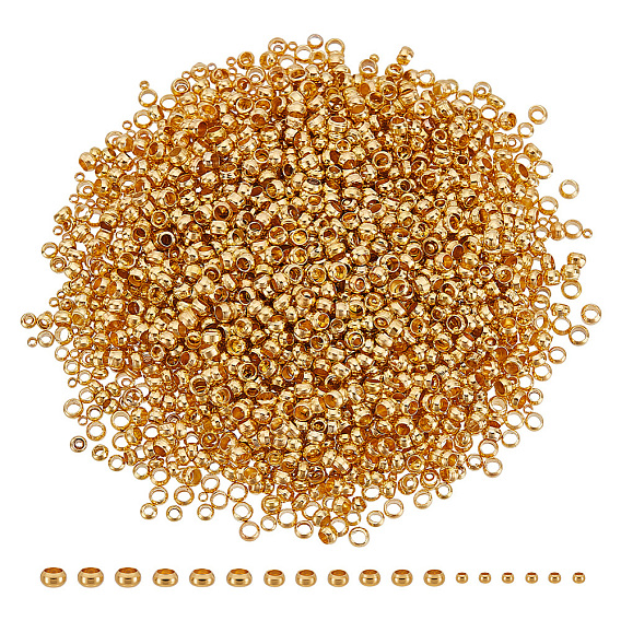 3000шт. 3 стили латунные бусины-рондель обжимные