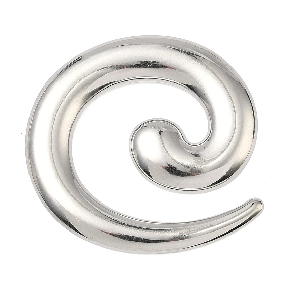 304 Stainless Steel Big Pendants, Swirl Charm