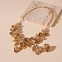 Модные серьги-гвоздики из сплава листьев со стразами и комплекты ожерелий для женщин