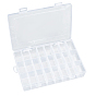 Пластиковые съемные контейнеры для бусинок, с крышкой, 24 отсеков, прямоугольные