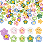 90 шт 9 цвета 1 пуговицы из пластмассы с отверстиями, цветок