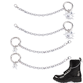 4 шт 2 стили сплав обувь подвески, сердце и метеоритный молот, с карабинами из сплава и пружинными кольцами