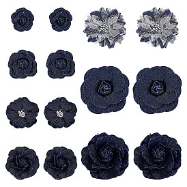 14 шт. 7 стили джинсовая ткань украшения аксессуары, цветок