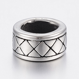 304 Stainless Steel Beads, Large Hole Beads, Donut