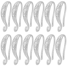 20 шт латунные серьги крючки, провод уха, с горизонтальной петлей, долговечный