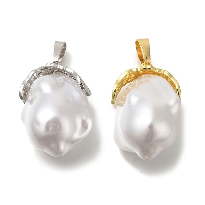 Стойки обшивки латунные подвески, с бусиной из искусственного жемчуга, без кадмия и без свинца, долговечный