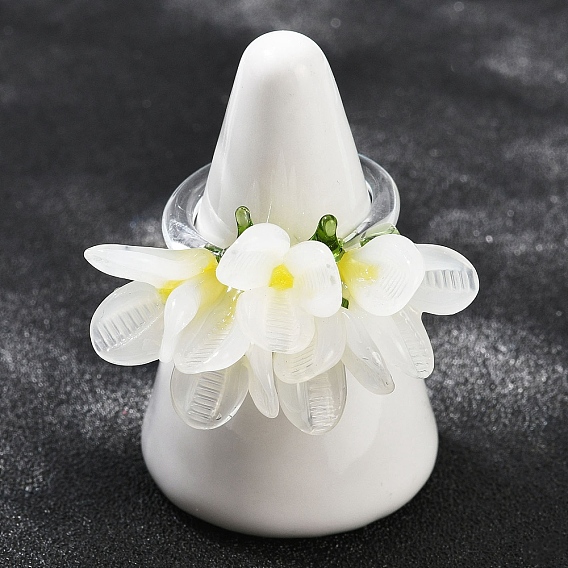 Ручной работы кольца пальца бусины, цветок